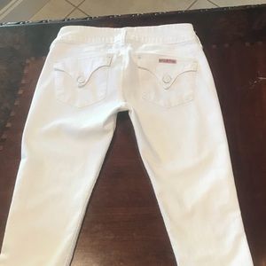White Hudson Collin Skinny flap jeans
